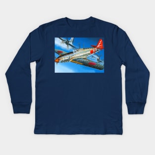 Kawasaki Ki-61 Otsu Kids Long Sleeve T-Shirt